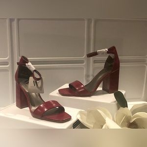 Brand New- Worthington -Red- Open Toe -Block Heel-Sandal